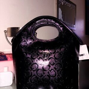 Guess Black Embossed Mini Bag